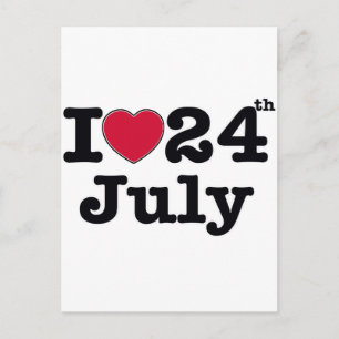 24. Juli mein Geburtstag Postkarte