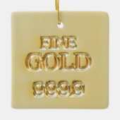 24 Karat Gold Bullion Bar Keramikornament (Vorderseite)