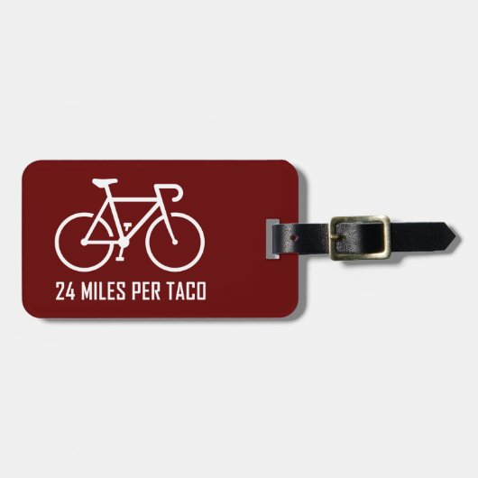 24 Meilen pro Taco Gepäckanhänger (Vorderseite horizontal)