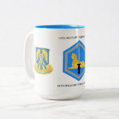 24. MILITÄRISCHE INTELLIGENZ-BATTALION 66. M I BDE ZWEIFARBIGE TASSE (Vorderseite Links)