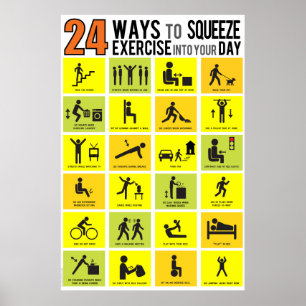 24 MÖGLICHKEITEN, UM DIE AUSÜBUNG IN IHREN TAG ZU  POSTER