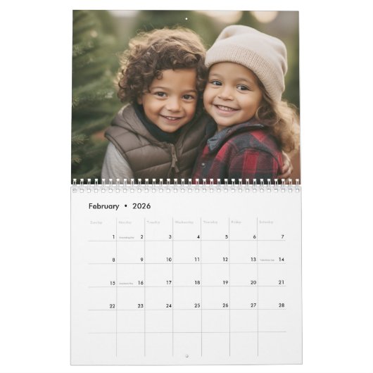 24 Monate - 26 Foto Bilder mit voller Abdeckung Kalender (Feb 2026)