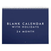24 Monate Blauer Kalender mit Ferien (Titelbild)