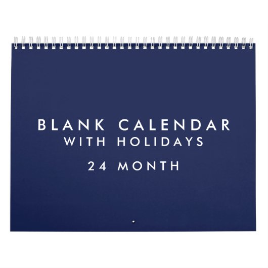 24 Monate Blauer Kalender mit Ferien (Titelbild)