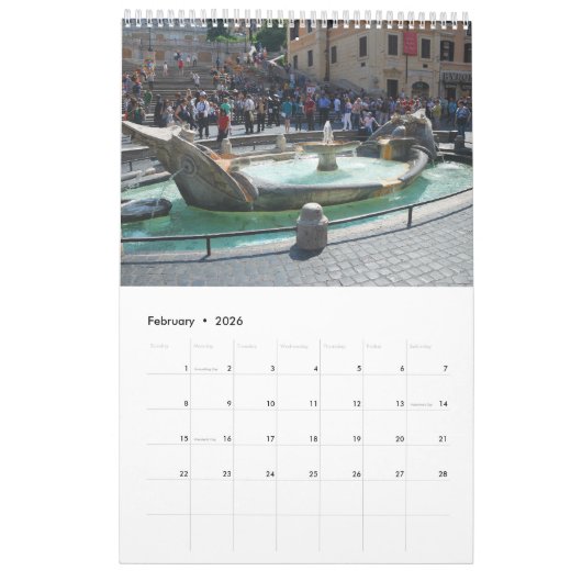 24 Monate Reisen Italien Custom Printed Calendar Kalender (Feb 2026)