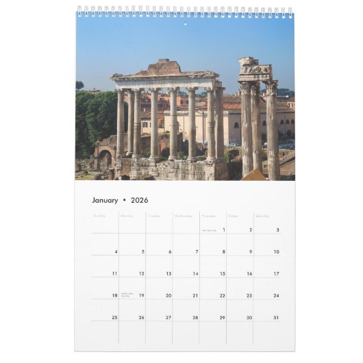 24 Monate Reisen Italien Custom Printed Calendar Kalender (Jan 2026)