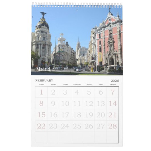 24 Monate Reisen Spanien Kalender (Feb 2026)