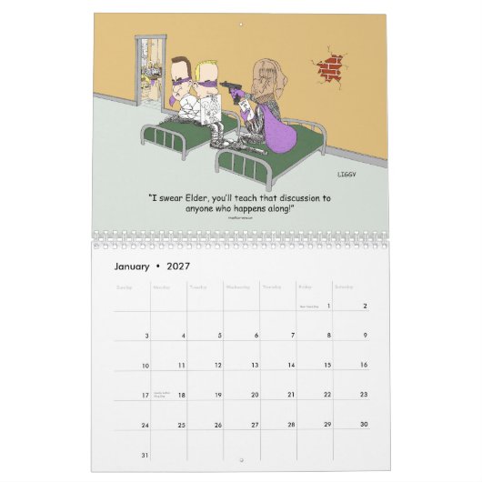 24-monatiger LDS Missionskalenderanfang im Juli Kalender (Jan 2027)