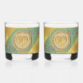 24. Opal Anniversary Trinkbehälter Set Whiskyglas (Vorderseite)