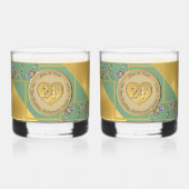 24. Opal Anniversary Trinkbehälter Set Whiskyglas (Rückseite)