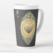 24. Opal Wedding AnniversaryHandtuch Milchtasse (Rechte Ecke)