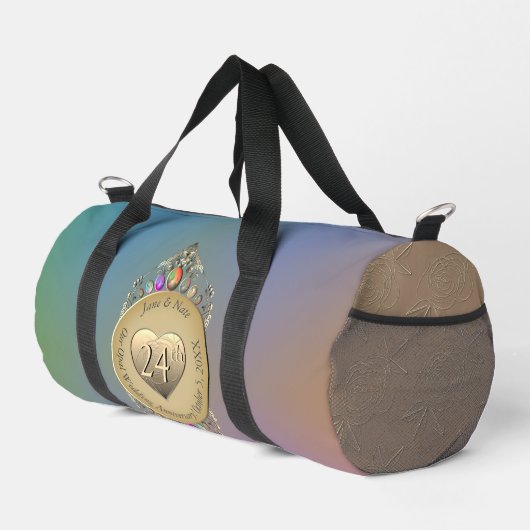 24. Opal Wedding Jubiläum Duffle Bag (Rechte Ecke)