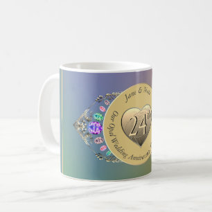 24. Opal Wedding Jubiläum Kaffeetasse