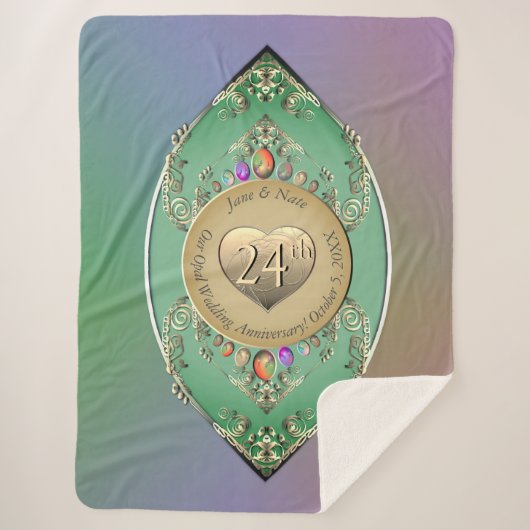 24. Opal Wedding Jubiläum Sherpadecke (Vorderseite)