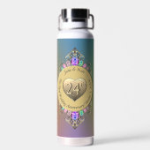 24. Opal Wedding Jubiläum Trinkflasche (Rückseite)