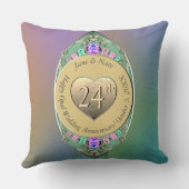 24. Opal Wedding Jubiläumswurfkissen Kissen (Rückseite)