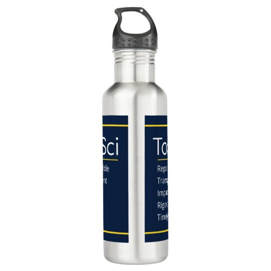 24 Oz Water Bottle-ToxSci Journal Edelstahlflasche (Rückseite)