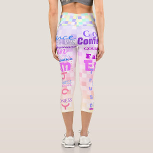 24 positive Merkmale Humankapital-Sitte Capri Leggings