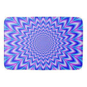 24 Punkte Pulse in Blau, Rosa und Violett Badematte