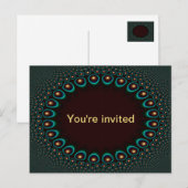 24-Punkte-Rundrahmen Einladungspostkarte (Vorne/Hinten)