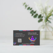 24 Social Media Link Business Cards Visitenkarte (Stehend Vorderseite)