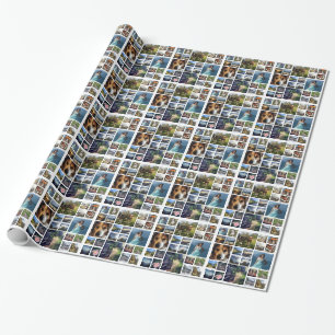 24 Spaß-Fotos in der Collage personalisiert Geschenkpapier