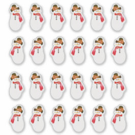 24 Stück Snowman Sticker