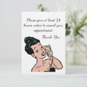 24 Stunde Stornierungsbedingungenplakat Dankeskarte (Stehend Vorderseite)