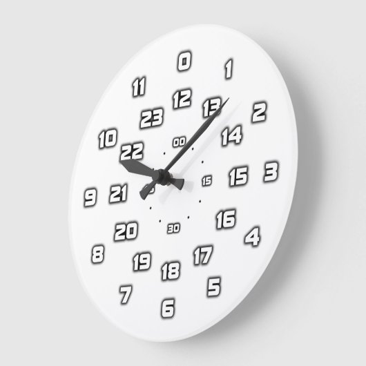 24 Stunden analoge Uhr (Winkel)