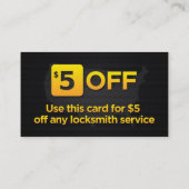 24 Stunden-Ausrück-Visitenkarte Rabattkarte (Rückseite)