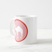 24 Stunden - Camel Design (rot) Tasse (Vorderseite Links)