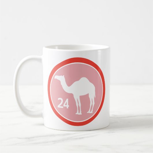 24 Stunden - Camel Design (rot) Tasse (Links)