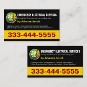 24-Stunden-Notdienst - zwei Seiten Visitenkarte (Vorne/Hinten)