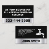 24-STUNDEN-NOTFALLPLUMBERN UND PLUMBING-DIENSTE VISITENKARTE (Vorne/Hinten)