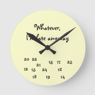 24 Stunden-Uhr Runde Wanduhr