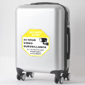 24-Stunden-Videoüberwachung Aufkleber (Koffer)