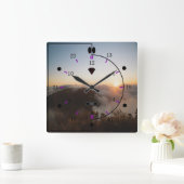 24-stündige Bilderbuchuhr Quadratische Wanduhr (Zuhause)