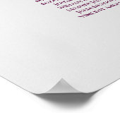 24 Tabelle Cassis Lila Gray Wedding Seating Chart Poster (Ecke)
