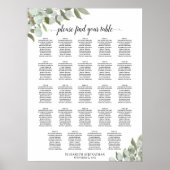 24 Tabelle Eukalyptus Foliage Hochzeitstabelle Poster (Vorne)