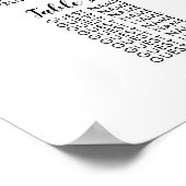 24 Tabelle Große Hochzeitgastsitzkarte Poster (Ecke)