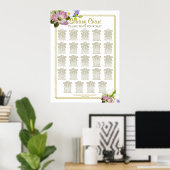 24 Tabelle Hochzeitskarte Frühlingsblüte Poster (Heimbüro)