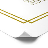 24 Tabelle Hochzeitskarte Frühlingsblüte Poster (Ecke)