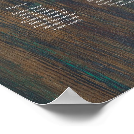 24 Tabelle Rustikales Holz Gypsophila FOTO SITZEND Poster (Ecke)