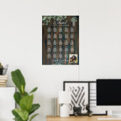24 Tabelle Rustikales Holz Gypsophila FOTO SITZEND Poster (Heimbüro)