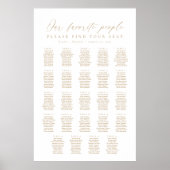 24 Tabellen Unsere Lieblings-Sitzkarte Poster (Vorne)