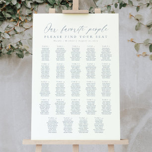 24 Tabellen Unsere Lieblings-Sitzkarte Poster