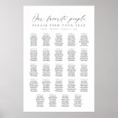 24 Tabellen Unsere Lieblings-Sitzkarte Poster (Vorne)