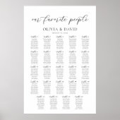 24 Tabellen Unsere Lieblings-Sitzkarte Poster (Vorne)