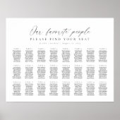 24 Tabellen Unsere Lieblings-Sitzplan Poster (Vorne)