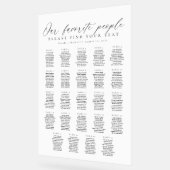 24 Tables Favorite People Acrylic Seating Chart Acrylschild (Winkel)